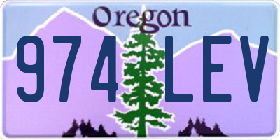 OR license plate 974LEV