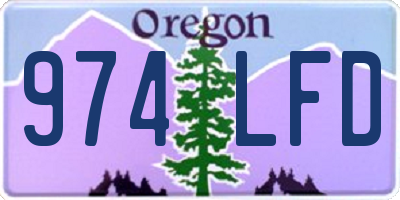 OR license plate 974LFD