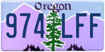 OR license plate 974LFF