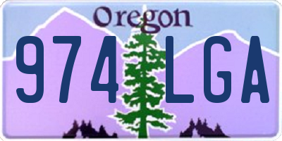 OR license plate 974LGA
