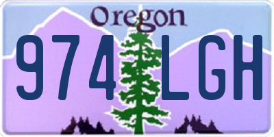 OR license plate 974LGH