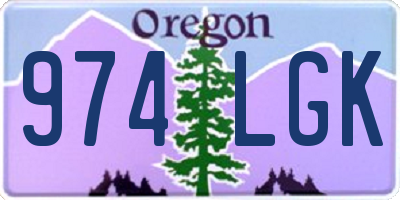 OR license plate 974LGK