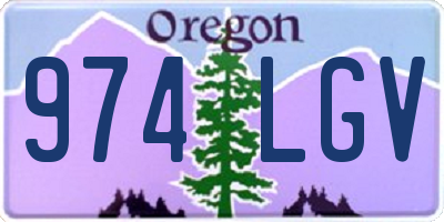 OR license plate 974LGV