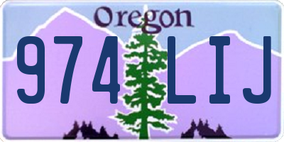 OR license plate 974LIJ