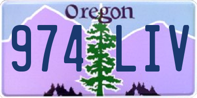 OR license plate 974LIV