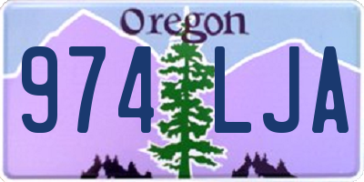 OR license plate 974LJA