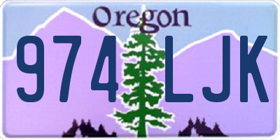 OR license plate 974LJK