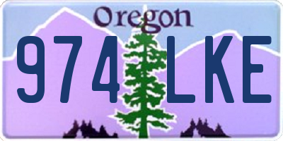 OR license plate 974LKE