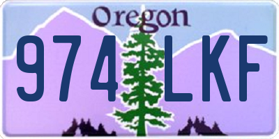 OR license plate 974LKF