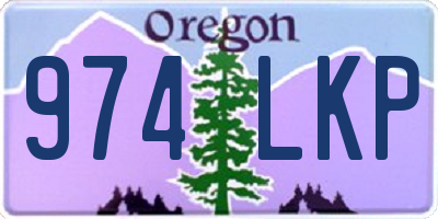 OR license plate 974LKP