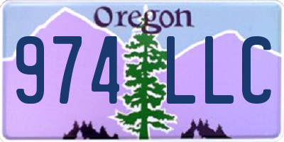 OR license plate 974LLC