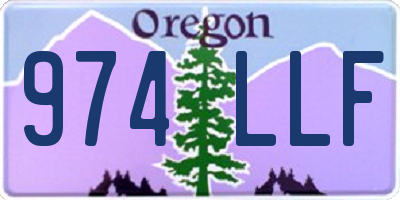 OR license plate 974LLF