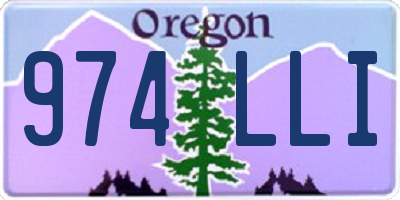 OR license plate 974LLI