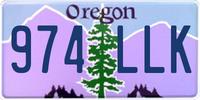 OR license plate 974LLK