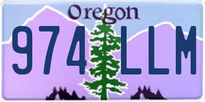 OR license plate 974LLM