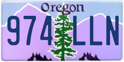 OR license plate 974LLN