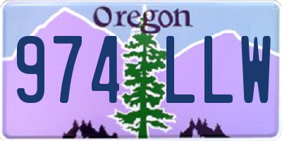 OR license plate 974LLW