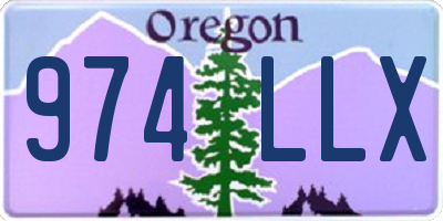 OR license plate 974LLX