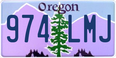 OR license plate 974LMJ
