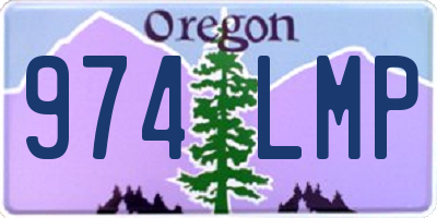 OR license plate 974LMP