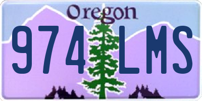 OR license plate 974LMS