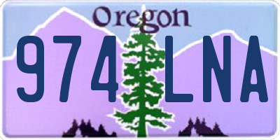 OR license plate 974LNA