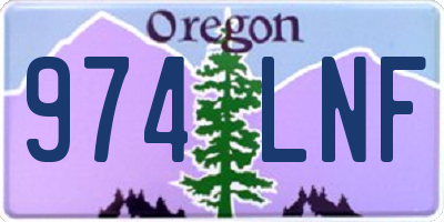 OR license plate 974LNF