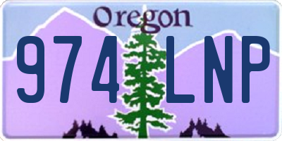 OR license plate 974LNP