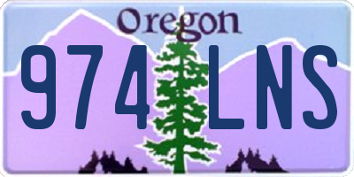 OR license plate 974LNS