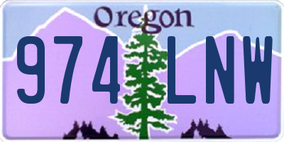 OR license plate 974LNW