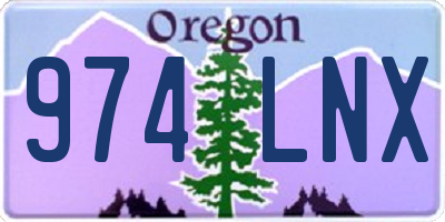 OR license plate 974LNX