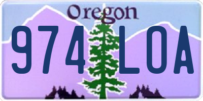 OR license plate 974LOA