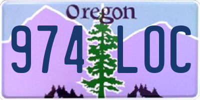 OR license plate 974LOC