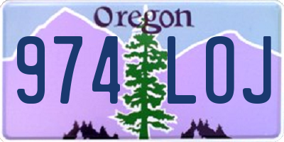 OR license plate 974LOJ