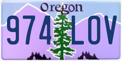 OR license plate 974LOV