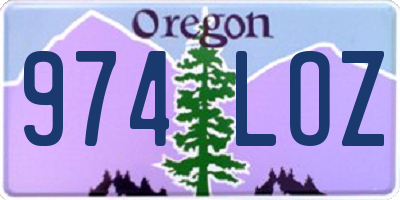 OR license plate 974LOZ