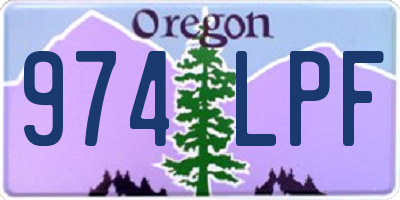 OR license plate 974LPF