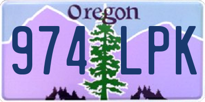 OR license plate 974LPK