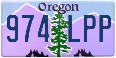 OR license plate 974LPP