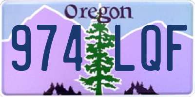 OR license plate 974LQF