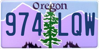 OR license plate 974LQW