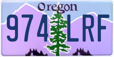 OR license plate 974LRF