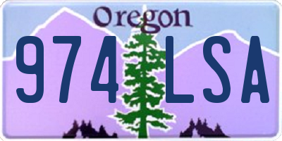 OR license plate 974LSA