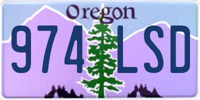 OR license plate 974LSD