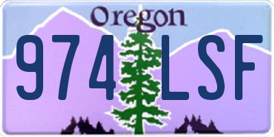 OR license plate 974LSF