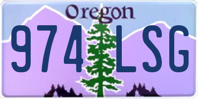 OR license plate 974LSG