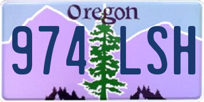 OR license plate 974LSH