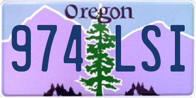 OR license plate 974LSI