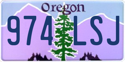 OR license plate 974LSJ