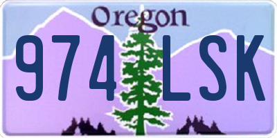 OR license plate 974LSK